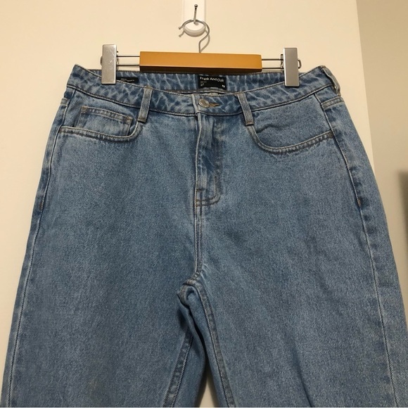 NWOT FRANK AND OAK HIGH WAIST STEVIE DENIM TAPERED STRAIGHT LEG SIZE 27 INDIGO - Picture 5 of 10